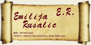 Emilija Rusalić vizit kartica